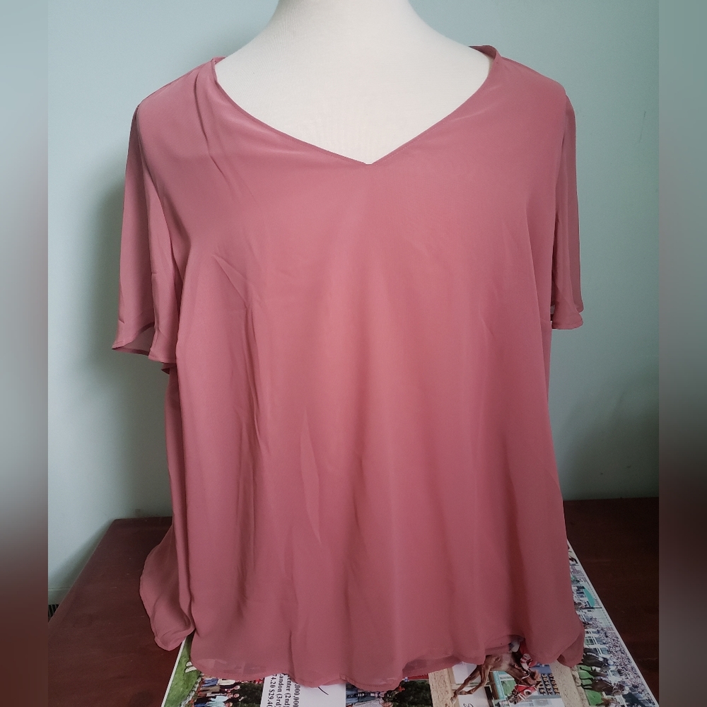 Lane Bryant chiffon double layer blouse